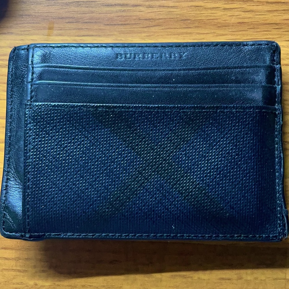 Burberry London Check Card Case with Money Clip